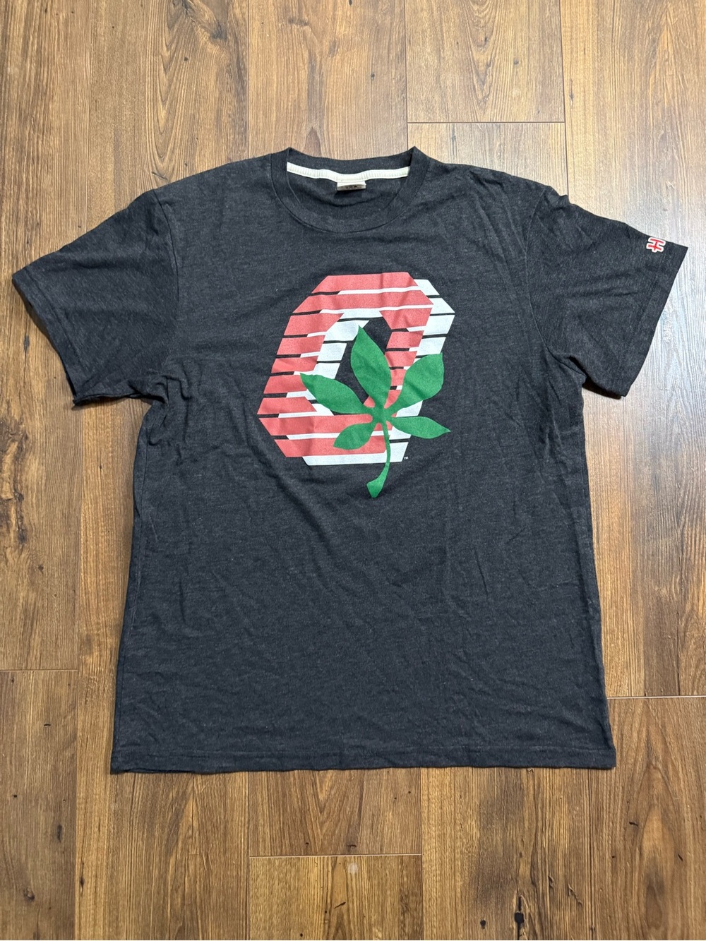 Homage Ohio State Buckeyes T-Shirt Large Gray Graphic Tee Soft Tri Blend